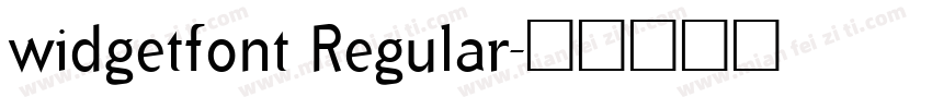 widgetfont Regular字体转换